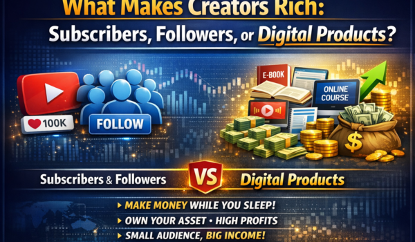 What Makes Creators Rich: Subscribers, Followers, or Digital Products?
