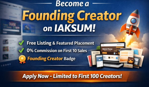 Become a Founding Creator on IAKSUM – Free Listing + Featured Promotion!